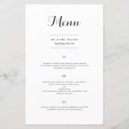 Carolyna Bröllop Dinner Menu
