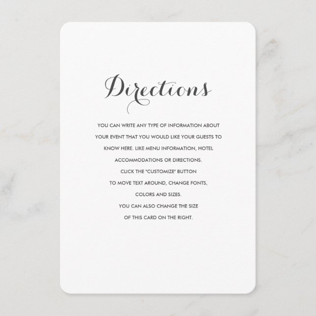 Carolyna Bröllop Infoga Tilläggskort (Framsida)