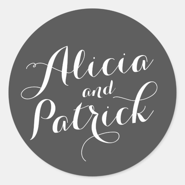 Carolyna Bröllop Runt Klistermärke (Framsida)