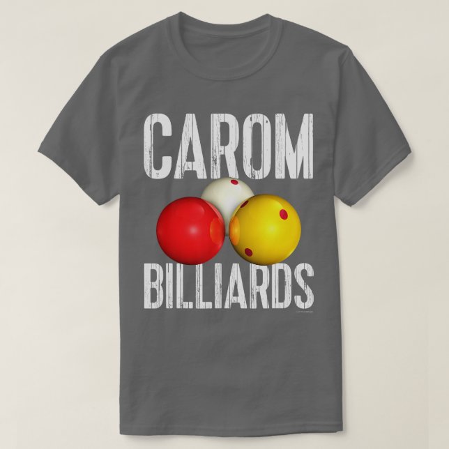 CAROM BILLIARDS Coola Distress text T Shirt (Design framsida)