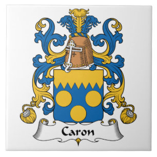 Caron familjvapensköld kakelplatta