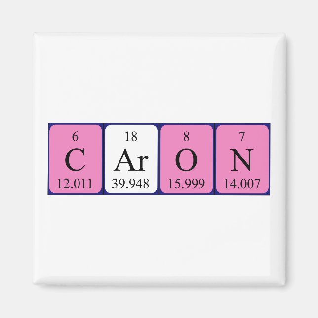 Caron Periodisk magnet bord namn (Framsidan)