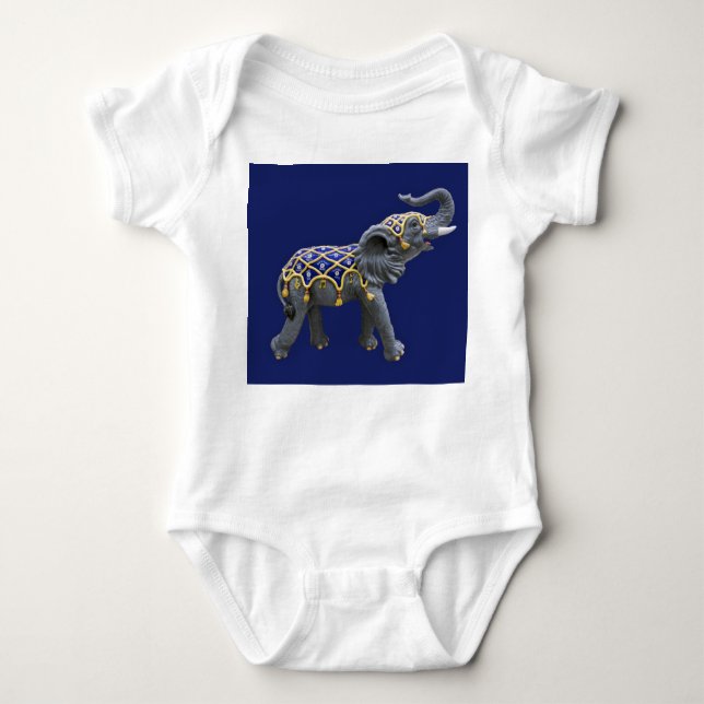 Carousel Animal Elephant Photo Baby Shirt T Shirt (Framsida)