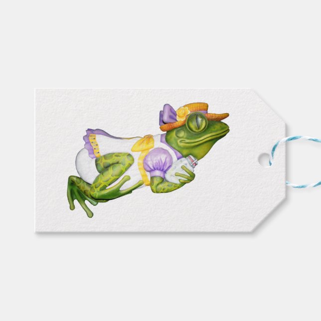 Carousel Animal Frog Photo Gift Märkre Presentetikett (Framsidan (Horisontell))