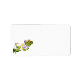 Carousel Animal Frog Photo Papper Stationery Adressetikett