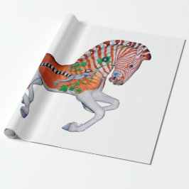 Carousel Animal Quagga Zebra Photo Gift-papper Presentpapper