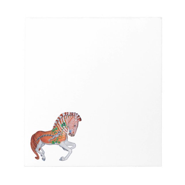 Carousel Animal Quagga Zebra Photo Notes Anteckningsblock (Framsida)