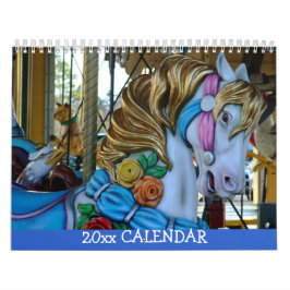 Carousel Animals, Cat Horse Tupp Frog Kalender
