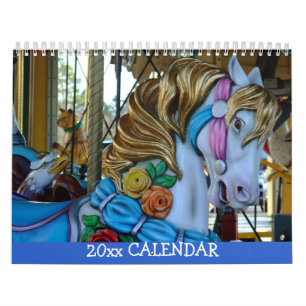 Carousel Animals, Cat Horse Tupp Frog Kalender