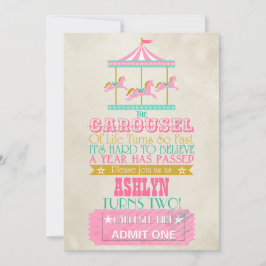 Carousel Birthday Inbjudningar