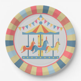 Carousel Circus Birthday Tallrikar