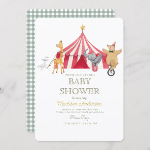 Carousel Circus Carnival Baby Shower Inbjudningar