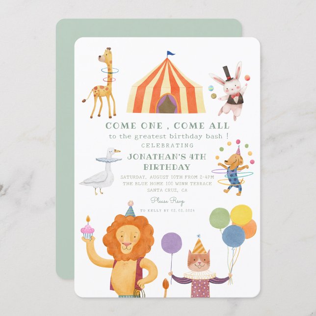Carousel Circus Carnival Birthday Inbjudningar (Skapare uppladdad)