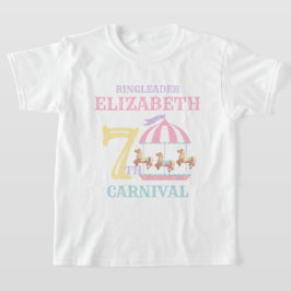 Carousel Circus Carnival Birthday Shirt Pastel T