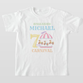 Carousel Circus Carnival Birthday Shirt Pastel T