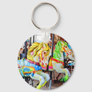 Carousel - Coney Island, NYC-nyckelkedjan Nyckelring
