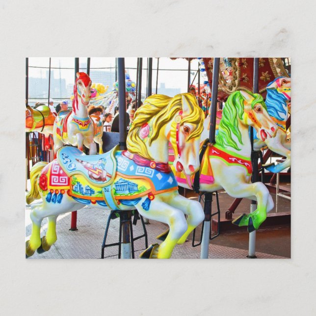 Carousel - Coney Island, NYC vykort (Framsida)