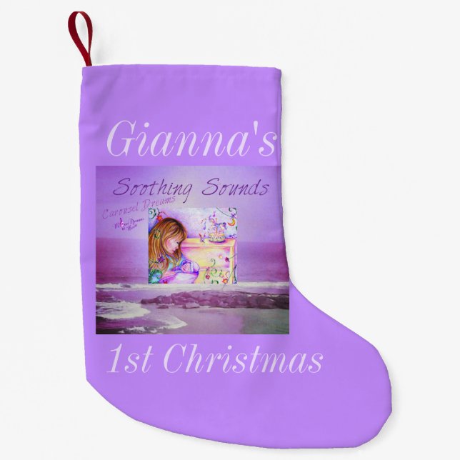Carousel Dreams Lila Ocean Small Julafton Stocking Liten Julstrumpa (Framsidan)