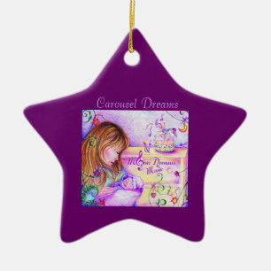 Carousel Dreams Lila Star Ceramic Ornament