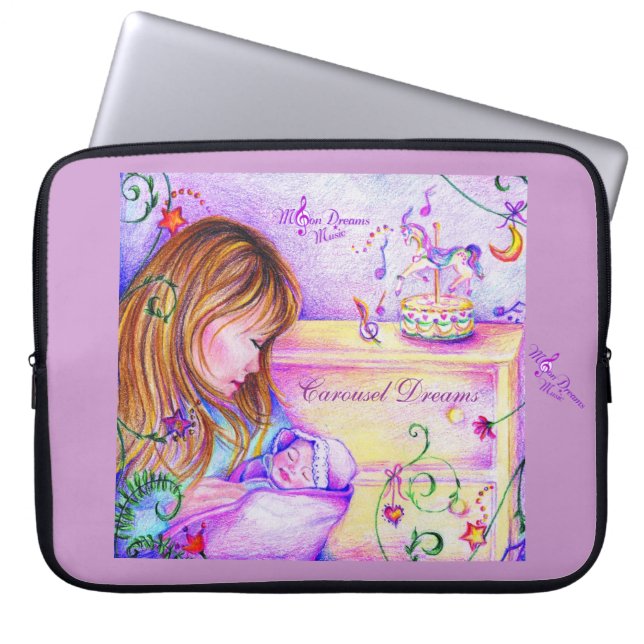 Carousel Dreams Neoprene bärbar dator Skin 15 tum Laptop Fodral (Framsidan)