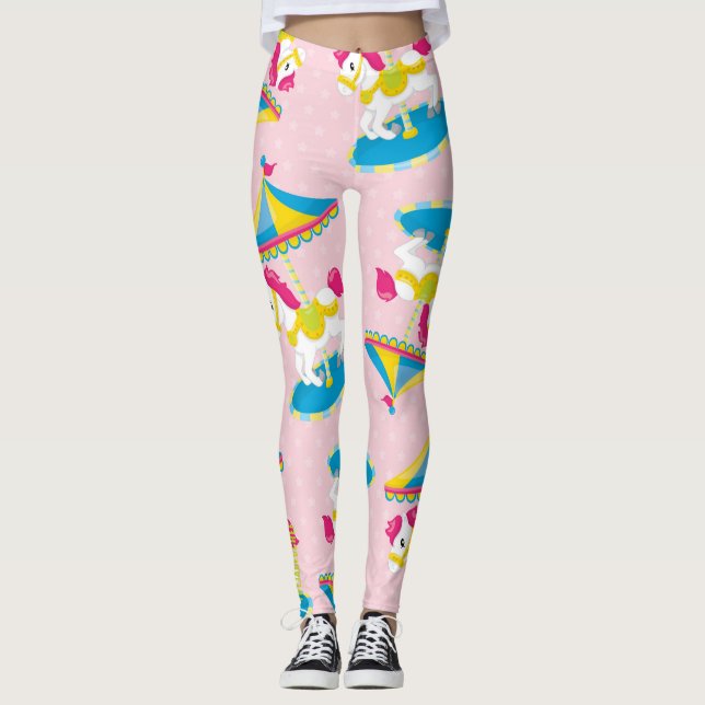 Carousel Dreams: Pink Pony & Pastel Leggings (Framsida)