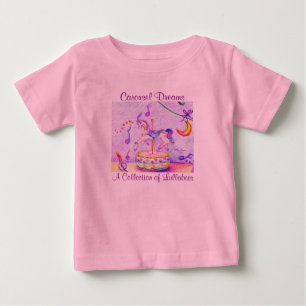 Carousel Dreams Rosa Baby Tutu Kroppsoverall T Shirt