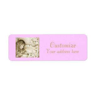 Carousel Dreams Rosa Small Adressetiketters Returadress Etikett