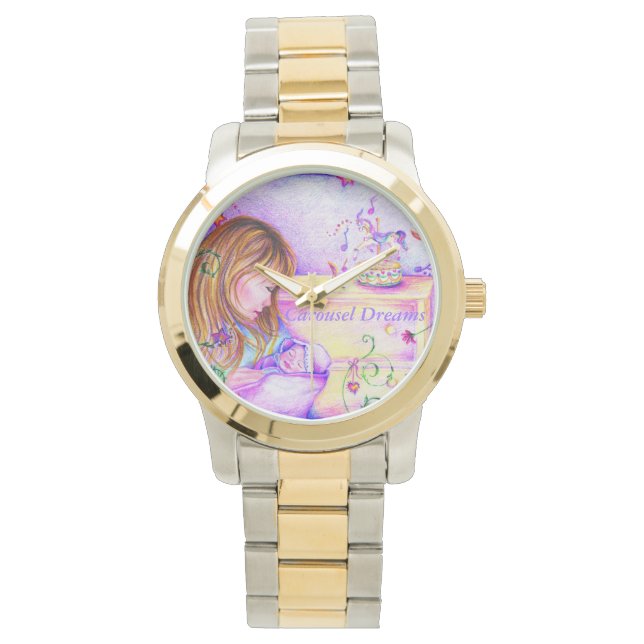 Carousel Dreams Two Tone med Guld & Silver Watch Armbandsur (Framsida)