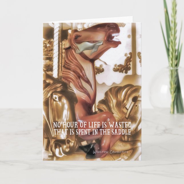 CAROUSEL FÄRG-gratulationskort Tack Kort (Framsida)