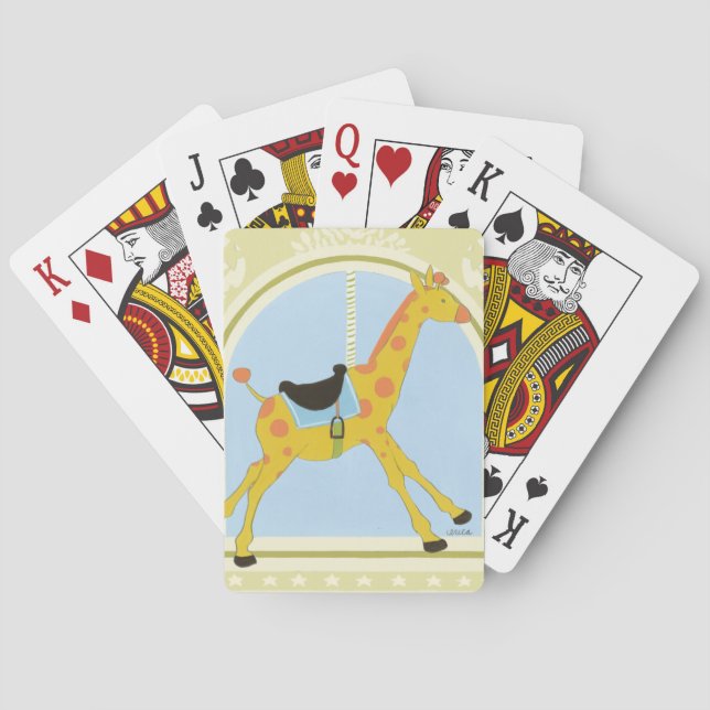 Carousel Giraffe från juni Erica Vess Kortlek (Baksidan)