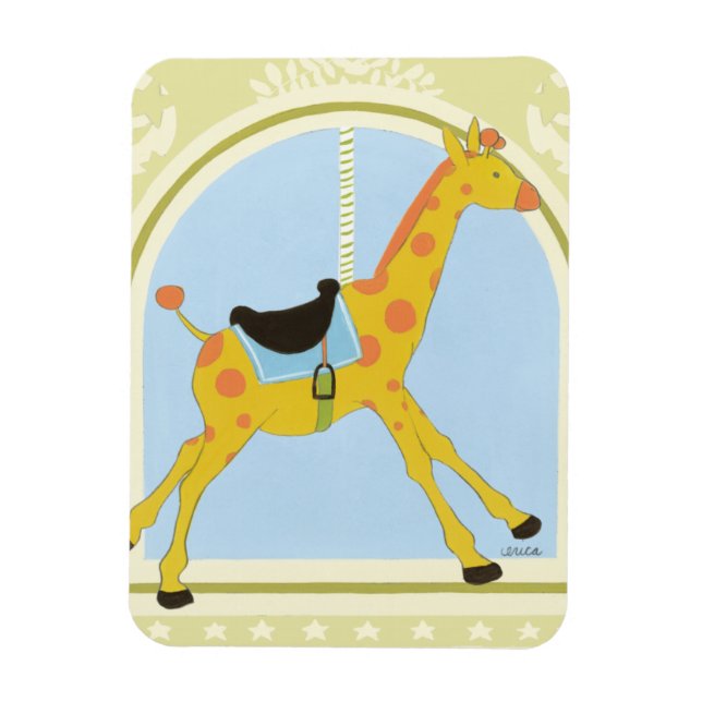 Carousel Giraffe från juni Erica Vess Magnet (Vertikal)