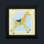 Carousel Giraffe från juni Erica Vess Minnesask<br><div class="desc">Om du inte kan åka till parken och åka runt med munnen, då kan det vara det bästa alternativet. June Erica Vess gjorde denna häpnadsväckande återgivning av en karusellgiraff på bakgrunden av pastellblått och grönt. Du vill bara köra runt i cirklar i skutt. Sätt den här nöjesresan i ditt hem...</div>