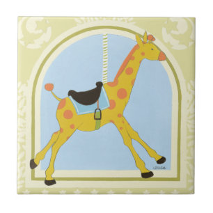Carousel Giraffe, juni Erica Vess Kakelplatta