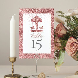 Carousel Glitter Birthday Bordsnummer
