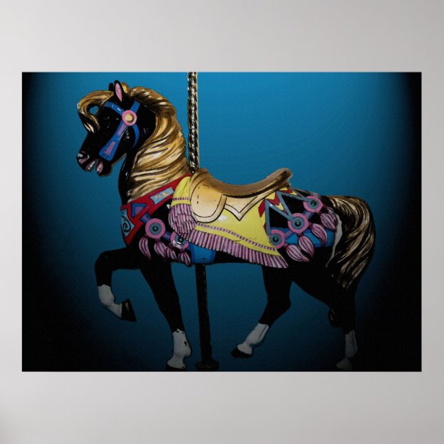 Carousel Horse 32 x 24 Poster (Framsidan)