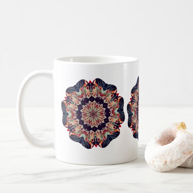 Carousel Horse Abstrakt Kaleidoscope Art Kaffemugg (Med munk)