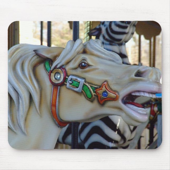 Carousel Horse Anpassningsbar Musmatta (Framsidan)