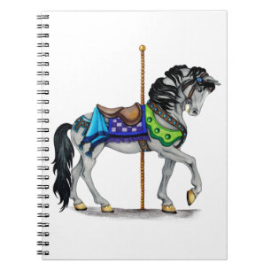 Carousel Horse Anteckningsbok Med Spiral