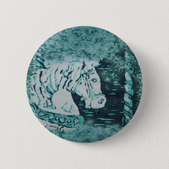 Carousel Horse Aquamarine Knapp (Framsida)