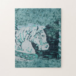 Carousel Horse Aquamarine Puzzle - Jigszle Pussel