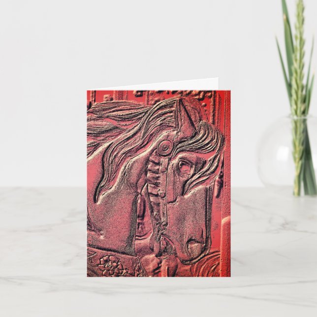 Carousel Horse Art  Anteckningskort (Framsida)