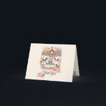 Carousel Horse Birthday Tack<br><div class="desc">En vacker karuselldesign i blommigten gör att de här tackorden får roligt och vishet!</div>