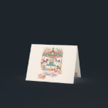 Carousel Horse Birthday Tack Kort<br><div class="desc">En vacker karuselldesign i blommigten gör att de här tackorden får roligt och vishet!</div>