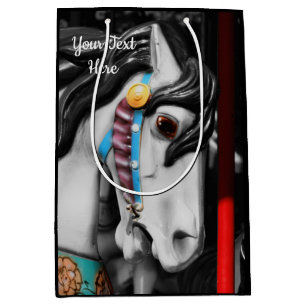 Carousel Horse Black and White Personlig