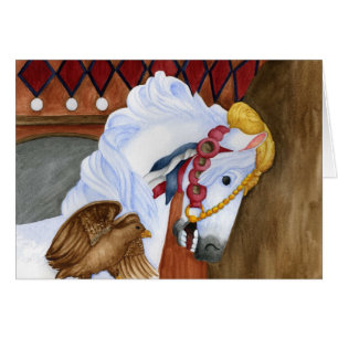 Carousel Horse Card Hälsningskort