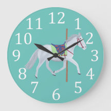 Carousel Horse Clock för Baby Nursery Room