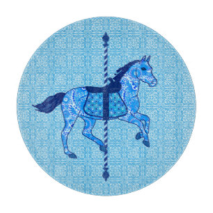 Carousel Horse - Cobalt and Himlar Blue