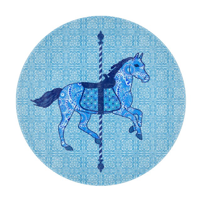 Carousel Horse - Cobalt and Himlar Blue (Framsidan)