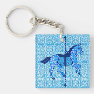 Carousel Horse - Cobalt and Himlar Blue