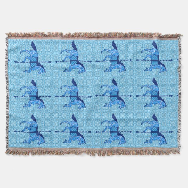 Carousel Horse - Cobalt and Himlar Blue Filt (Framsidan)